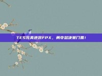 TES完美逆袭FPX，勇夺总决赛门票！