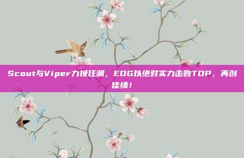 Scout与Viper力挽狂澜，EDG以绝对实力击败TOP，再创佳绩！