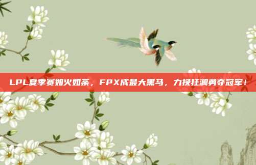 LPL夏季赛如火如荼，FPX成最大黑马，力挽狂澜勇夺冠军！