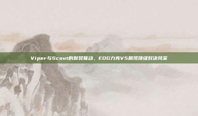 Viper与Scout的默契联动，EDG力克V5展现顶级对决风采