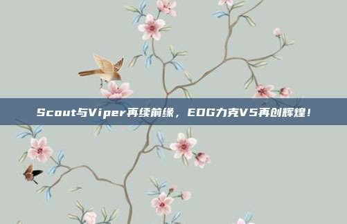 Scout与Viper再续前缘，EDG力克V5再创辉煌！